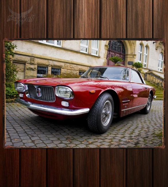 Металлическая табличка Maserati 5000 GT Coupe Металлическая табличка Maserati 5000 GT Coupe